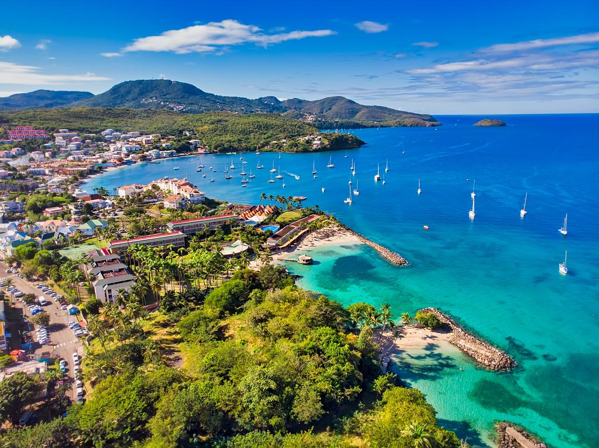 Les Trois Ilets, Martinique - Aerial View to Anse Mitan