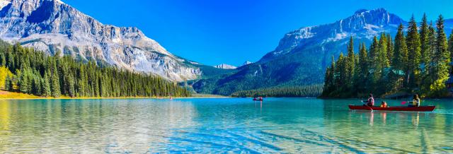 Emerald Lake,Yoho National Park in Canada,banner size