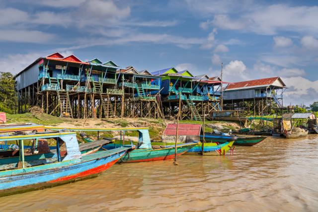 Floating village on Tonle Sap Lake, Siem Reap, Cambodia