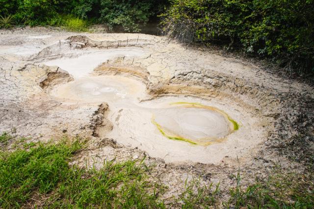Hot and sulfur mud at volcano Rincón de la Vieja