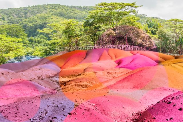 les terres de couleurs de Chamarel, île Maurice