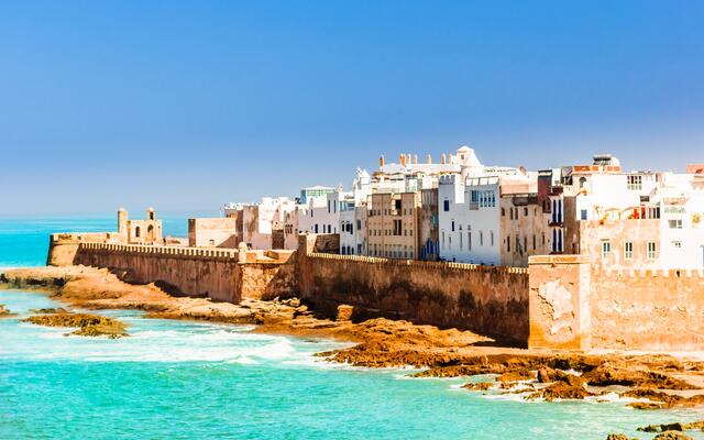 View on old city of Essaouira in Morocco