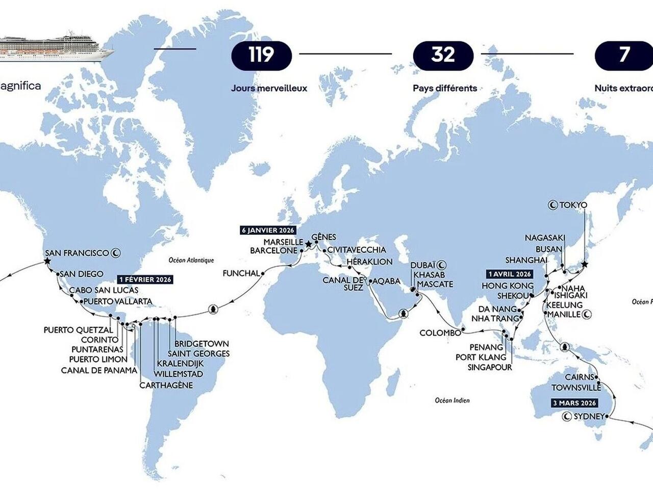MSC Magnifica : World Cruise